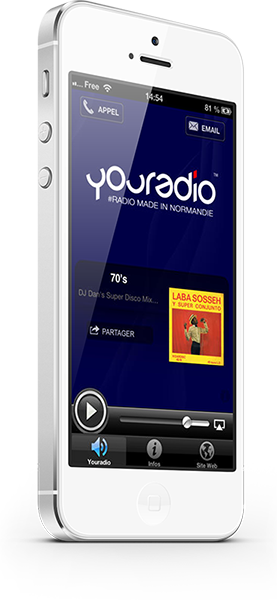 L'application YouRadio sur iPhone