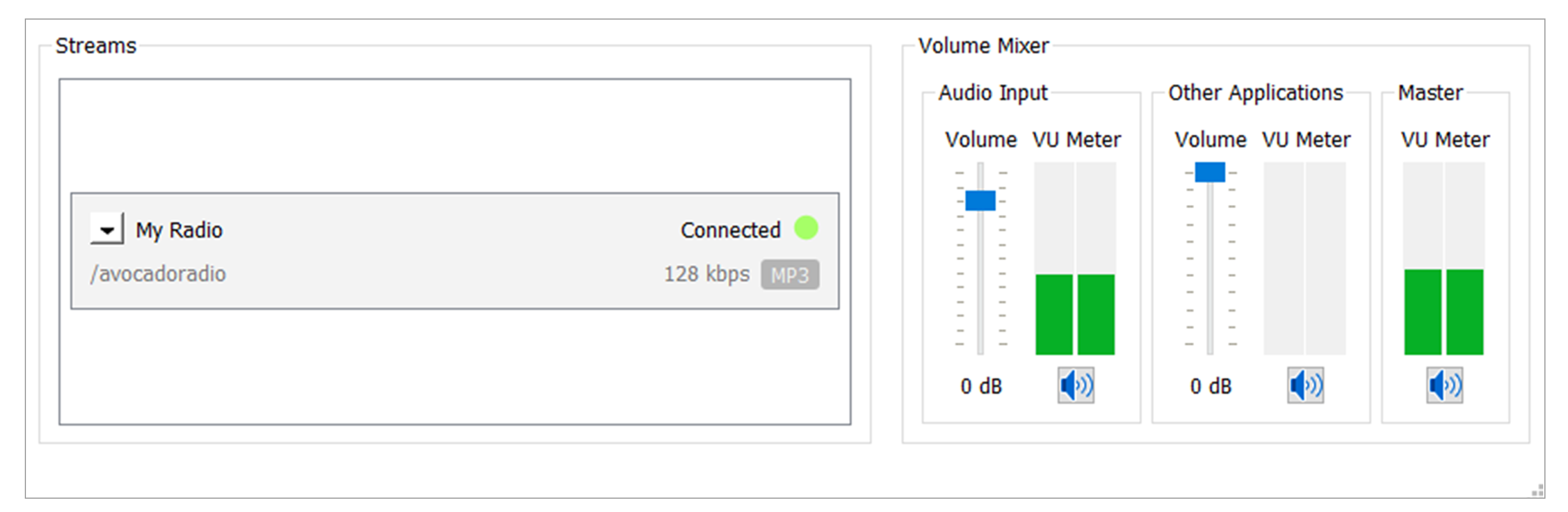 audio levels