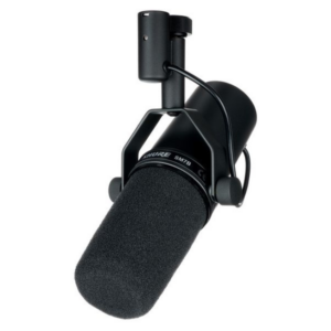 Shure SM7B microphone for radio and podcast interviews