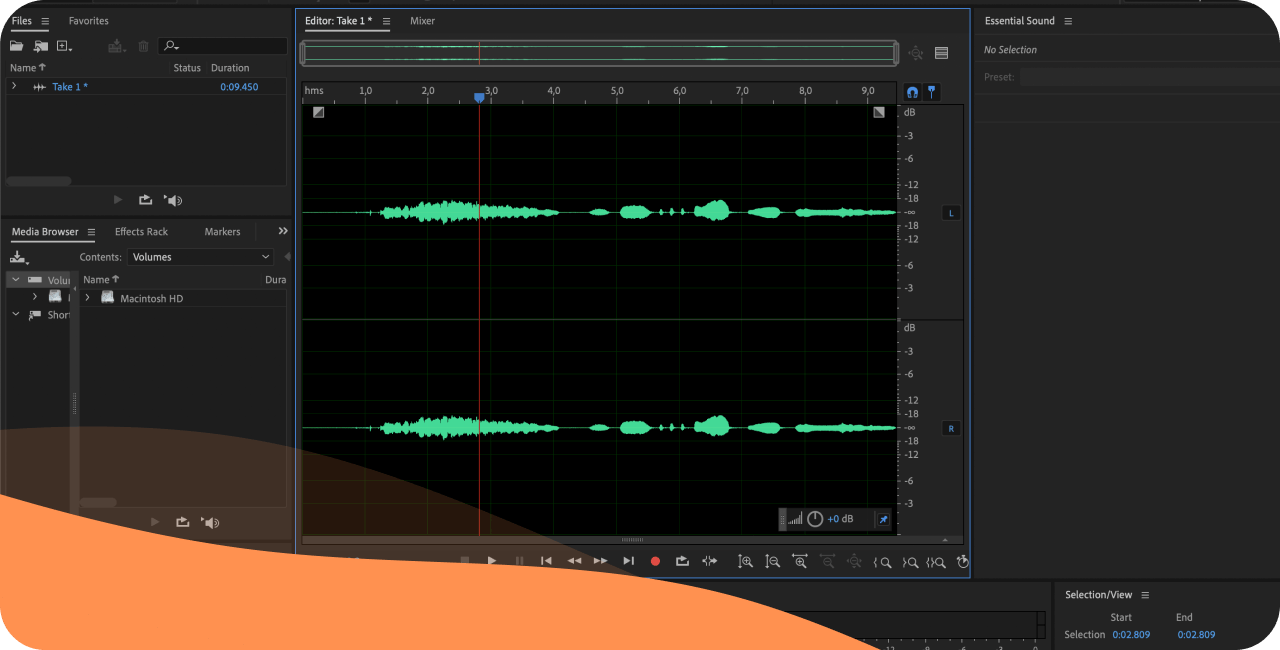 Edit radio with adobe audition