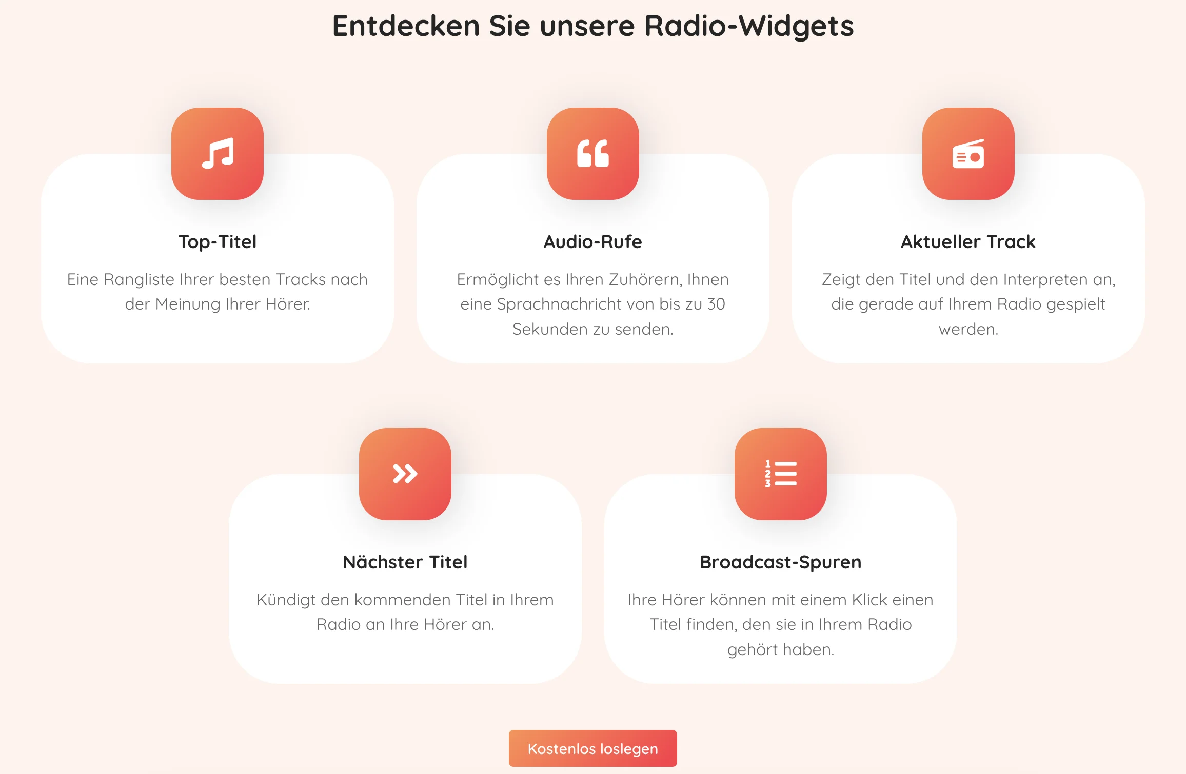 radio widgets